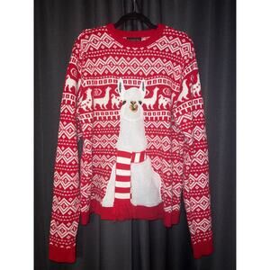 Ugly Christmas Sweater Xmas Size XL Llama